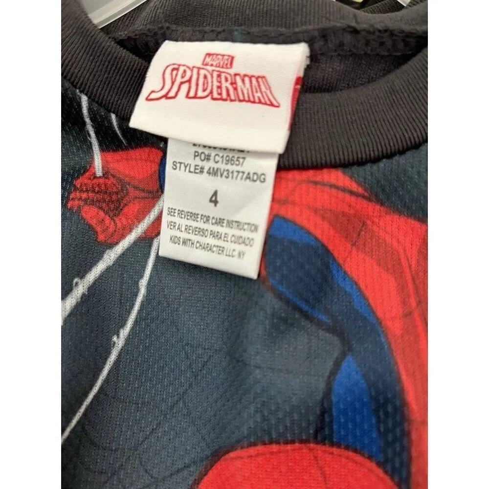 Marvel Spider-man Boys Size 4 Pajama Set Tank Top Shorts Lot  2 Spiderman NWT